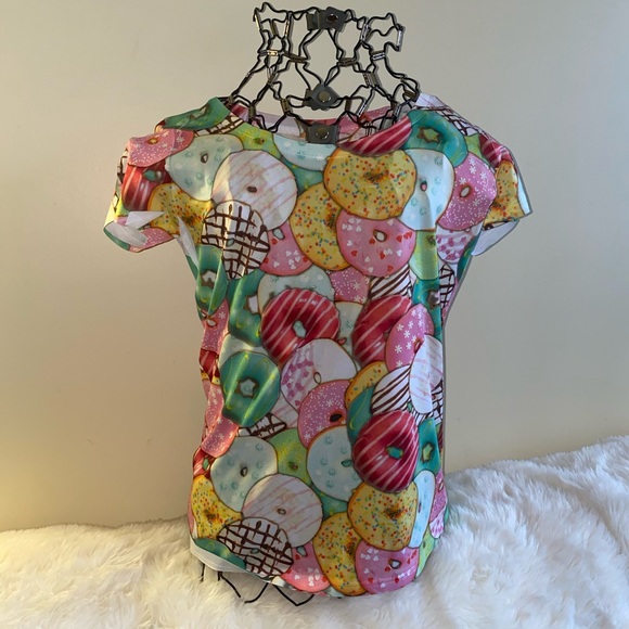 Vivid Sportswear Sugar & Sweet  Fitted Slinky Donuts Tee Size L - Picture 9 of 9